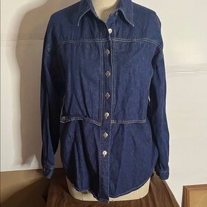 😄Thyme breastfeeding denim shirt easy access large